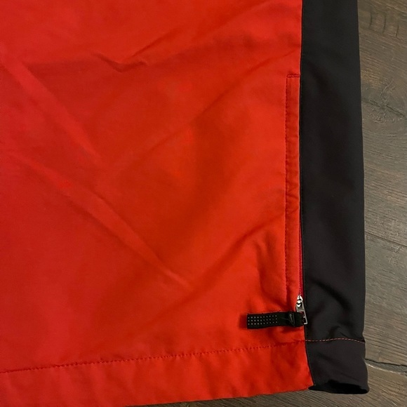 NIKE GOLF Red Black Quarter Zip Pullover Windbreaker Long‎ Sleeve size Medium - Picture 6 of 9